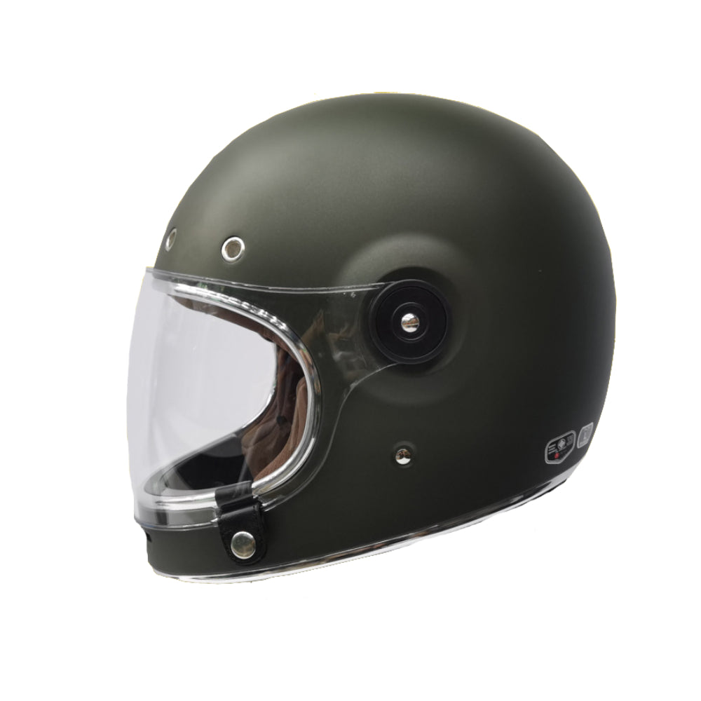 หมวกกันน็อค Vintage Altrax สีเขียวขี้ม้า