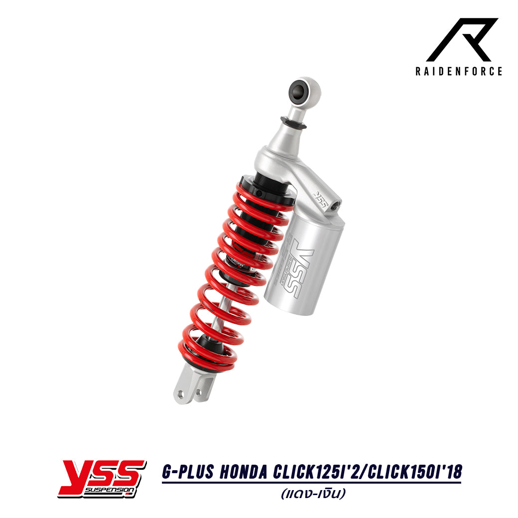 โช้ค YSS G-Plus Honda Click125i'2/Click150i'18 สี แดง/เงิน