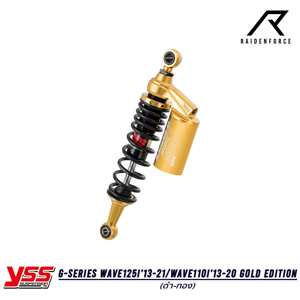 โช้ค YSS G-Series Honda Wave125i'13-21/Wave110i'13-20 Gold Edition สี ดำ/ทอง