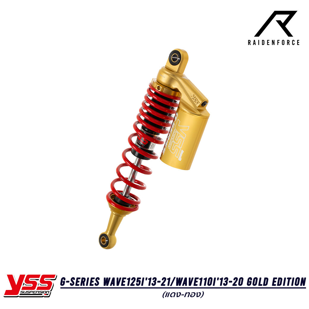โช้ค YSS G-Series Honda Wave125i'13-21/Wave110i'13-20 Gold Edition สี แดง/ทอง