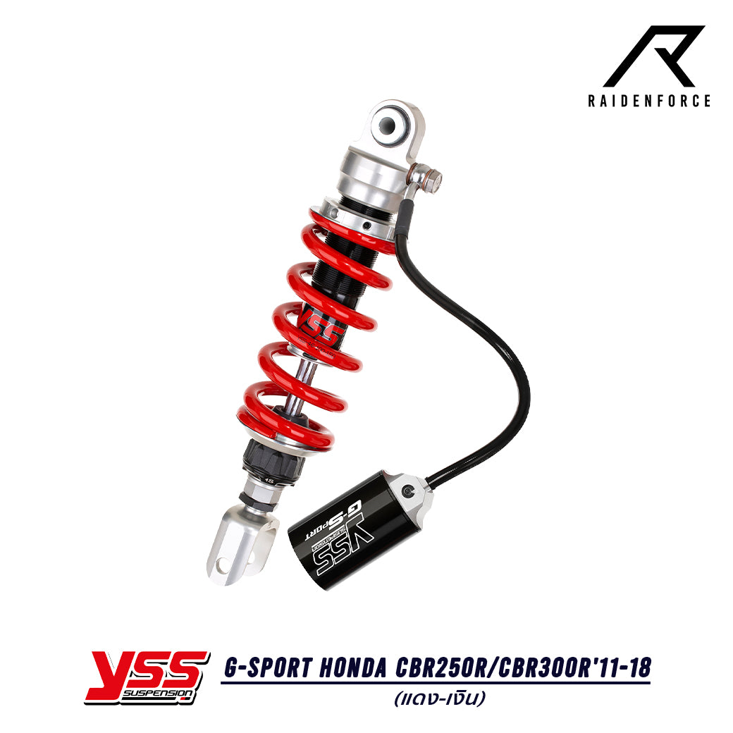 โช้ค YSS G-Sport Honda CBR250R/CBR300R'11-18 สี แดง/เงิน
