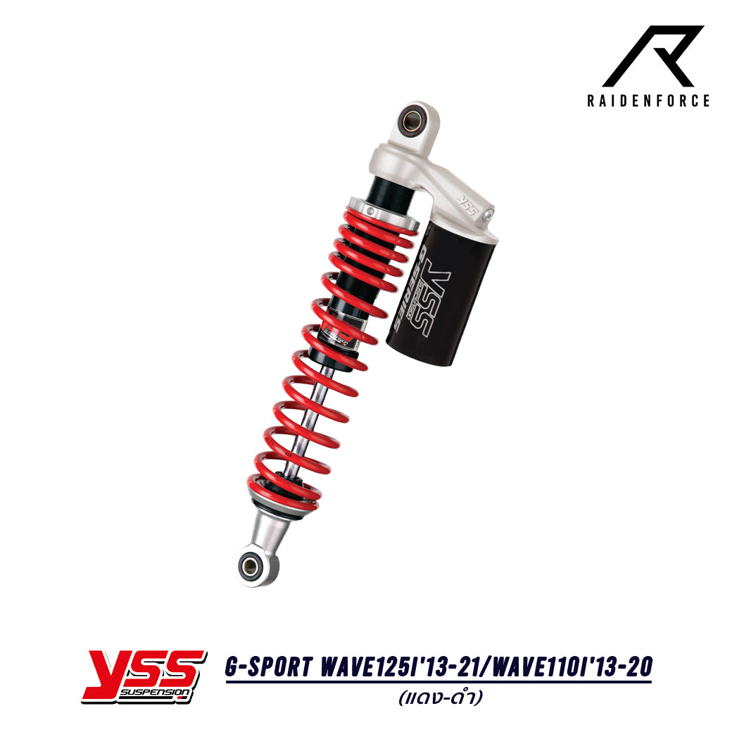 โช้ค YSS G-Sport Honda Wave125i'13-21/Wave110i'13-20 สี แดง/ดำ