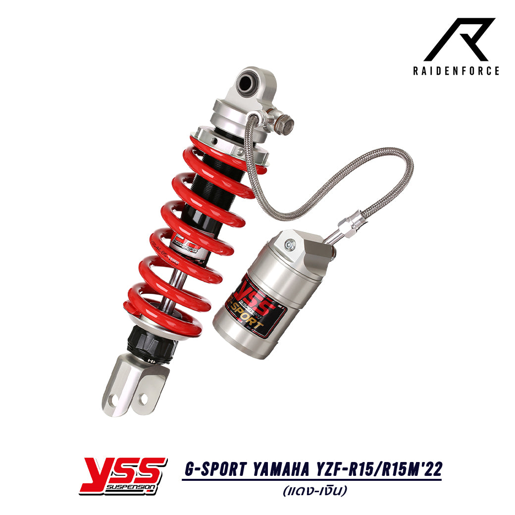 โช้ค YSS G-Sport Yamaha YZF-R15/R15M'22 สี แดง/เงิน