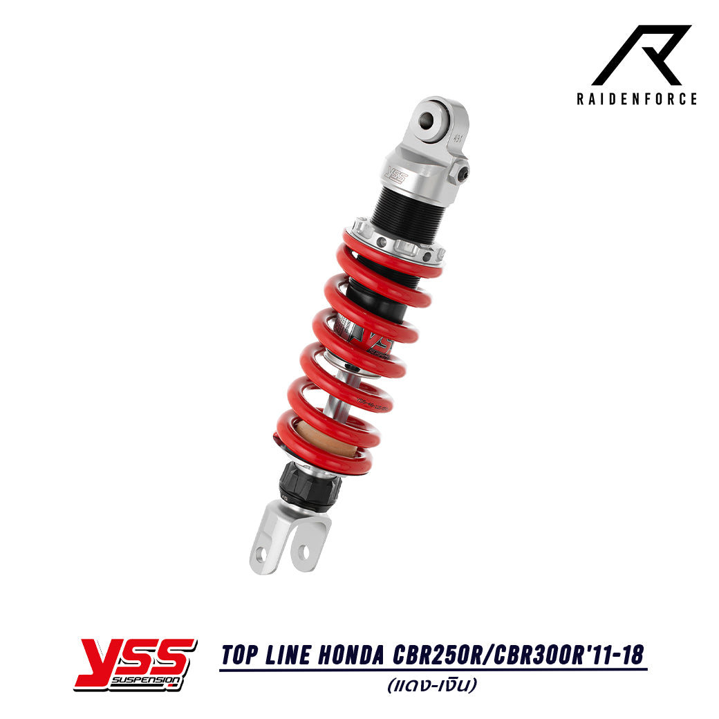 โช้ค YSS Top Line Honda CBR250R/CBR300R'11-18 สี แดง/เงิน
