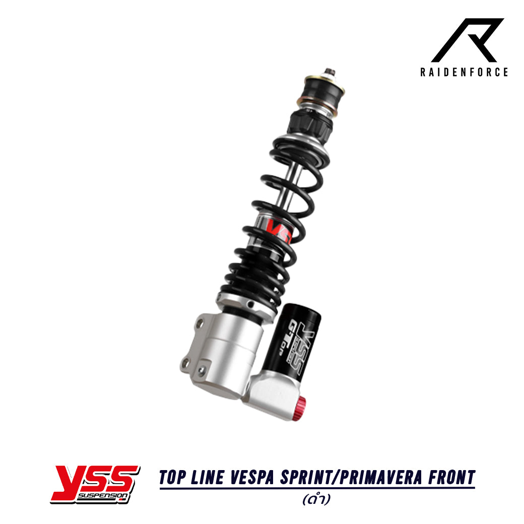 โช้ค YSS Top line Vespa Sprint/Primavera Front สี ดำ/ดำ