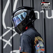 หมวกกันน็อค REAL Helmets Thunder พื้น ดำ