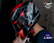 หมวกกันน็อค REAL Helmet STORM VEGA ดำ-แดง