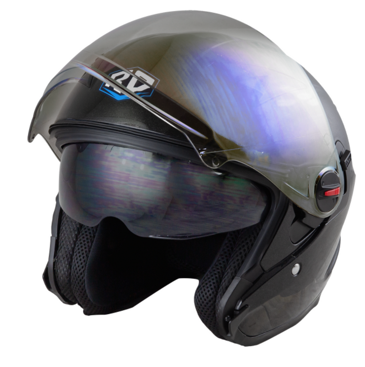 หมวกกันน็อค RANDOM HELMET Air Force - Elegance ดำเกล็ดเงา