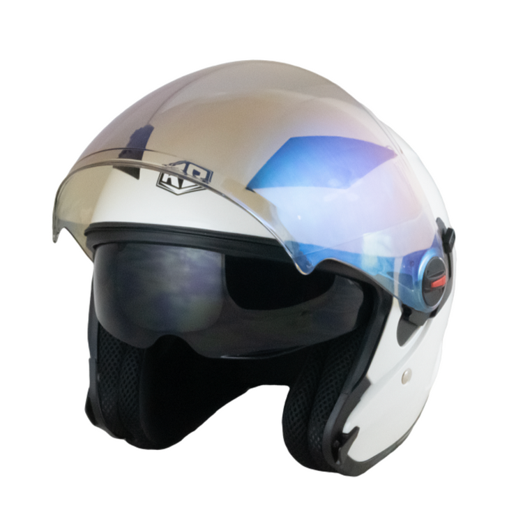 หมวกกันน็อค RANDOM HELMET Air Force - Elegance ขาวมุกเงา