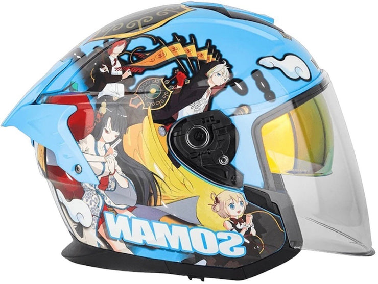 หมวกกันน็อค SOMAN - SM523 ACE Censor Blue
