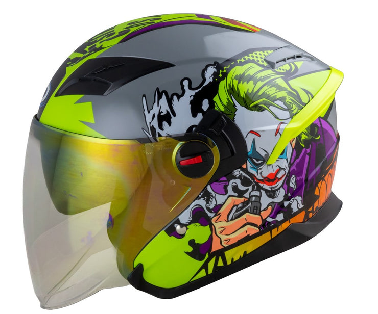 หมวกกันน็อค RANDOM HELMET Air Force - Vidvid 1 Joker เทาแลมโบ