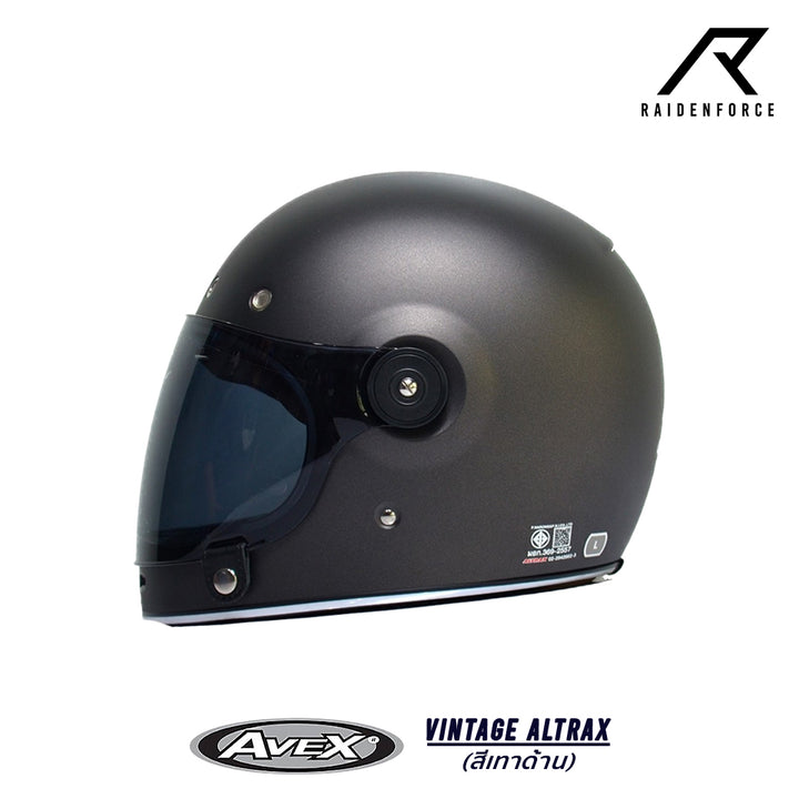 หมวกกันน็อค AVEX Vintage Altrax สีเทาด้าน