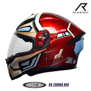 หมวกกันน็อค Avex Plus Helmets K9 Terror Red