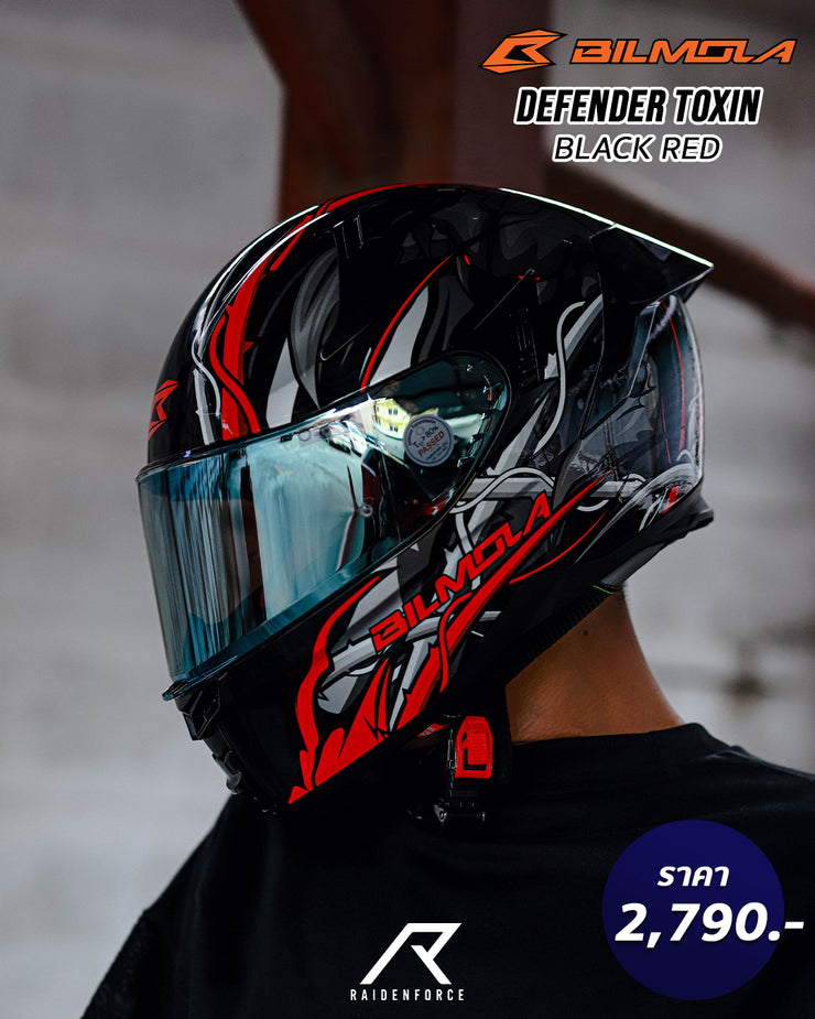 หมวกกันน็อค Bilmola Defender Toxin Black Red