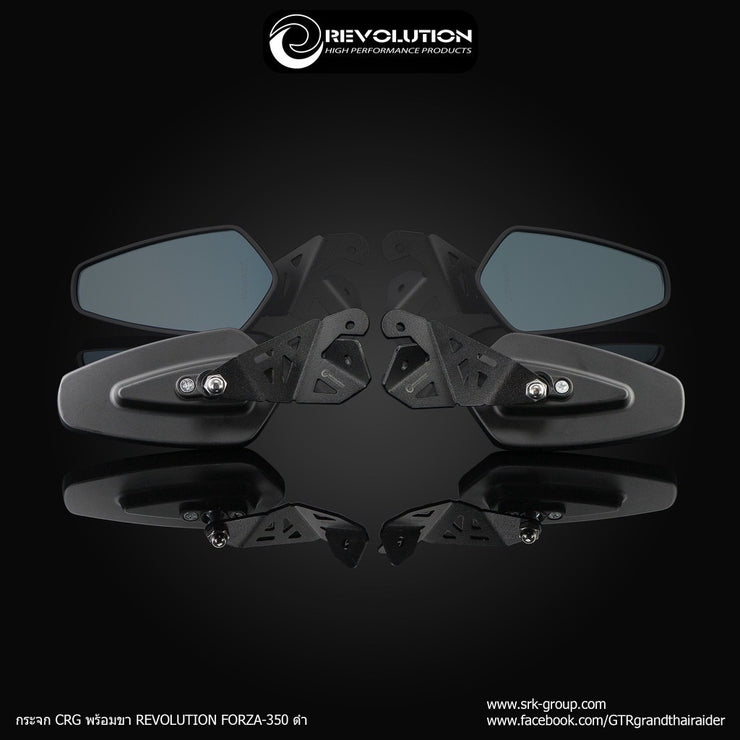 กระจก CRG พร้อมขาสแตนเลส 2D Revolution Forza350