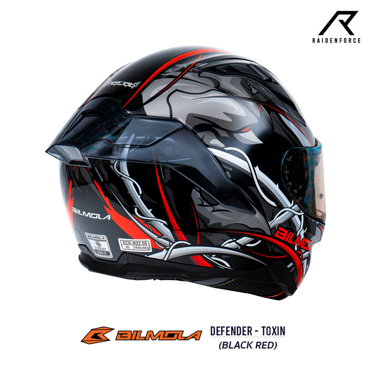 หมวกกันน็อค Bilmola Defender Toxin Black Red