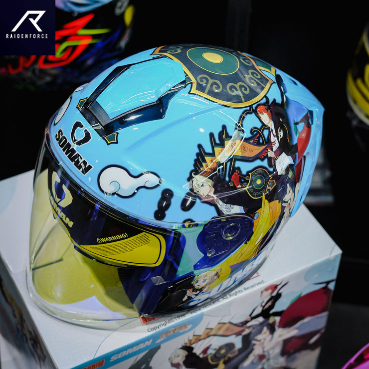 หมวกกันน็อค SOMAN - SM523 ACE Censor Blue