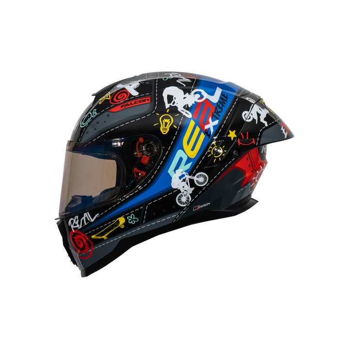 หมวกกันน็อค REAL Helmet Falcon  Extreme ดำน้ำเงิน