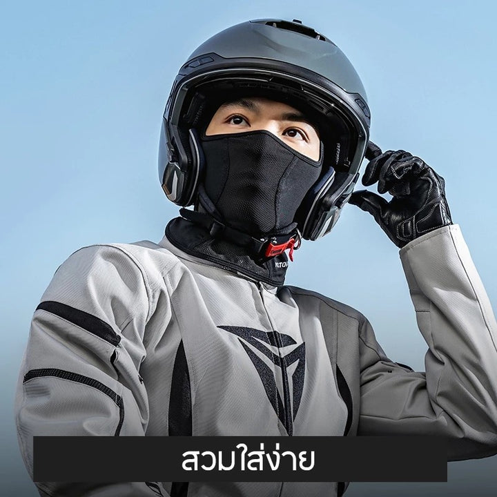 หมวกโม่งผ้าเย็น มีรูแว่น MOTOWOLF รุ่น FM1 ดำ