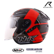 หมวกกันน็อค NHK R12Visor-Napoleon ดำ/แดง