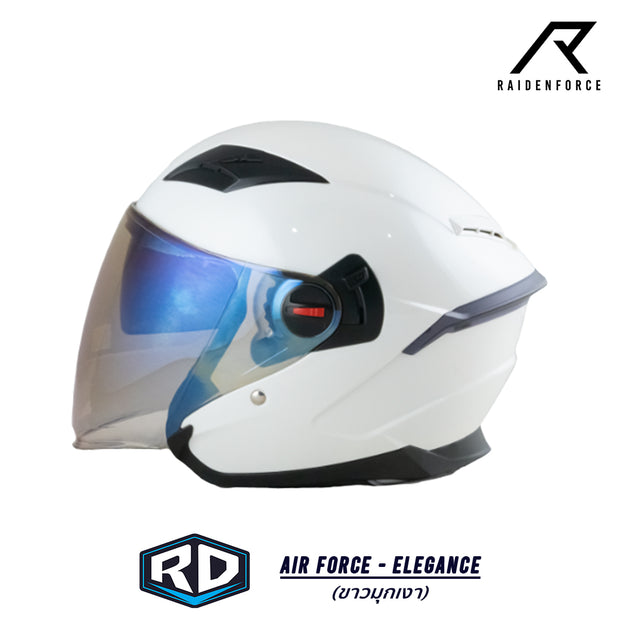 หมวกกันน็อค RANDOM HELMET Air Force - Elegance ขาวมุกเงา