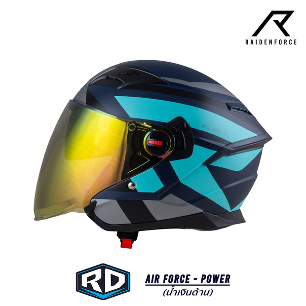 หมวกกันน็อค RANDOM HELMET Air Force - Power น้ำเงินด้าน