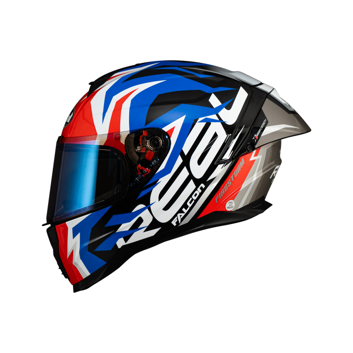 หมวกกันน็อค REAL Helmet Falcon  FireStorm - สีดำน้ำเงินแดง