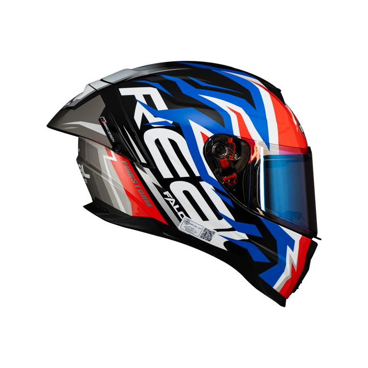 หมวกกันน็อค REAL Helmet Falcon  FireStorm - สีดำน้ำเงินแดง