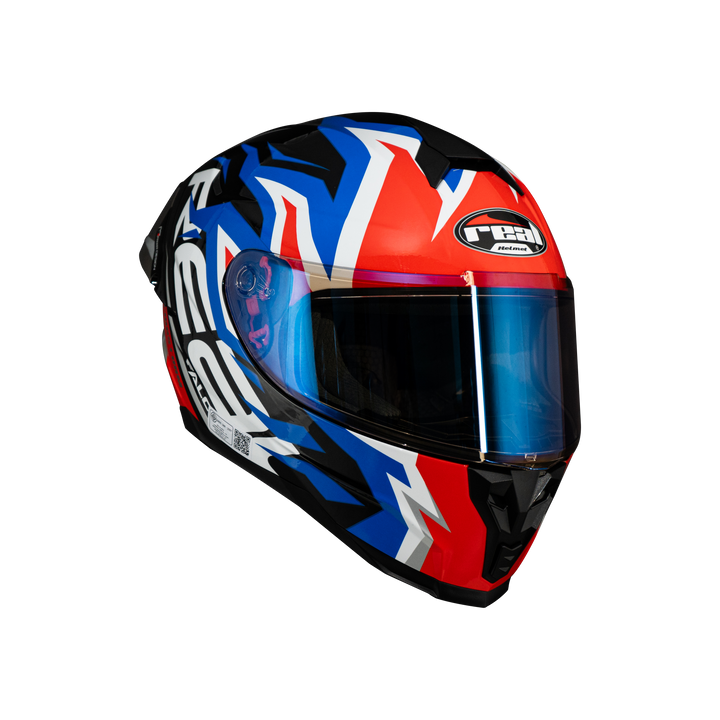 หมวกกันน็อค REAL Helmet Falcon  FireStorm - สีดำน้ำเงินแดง