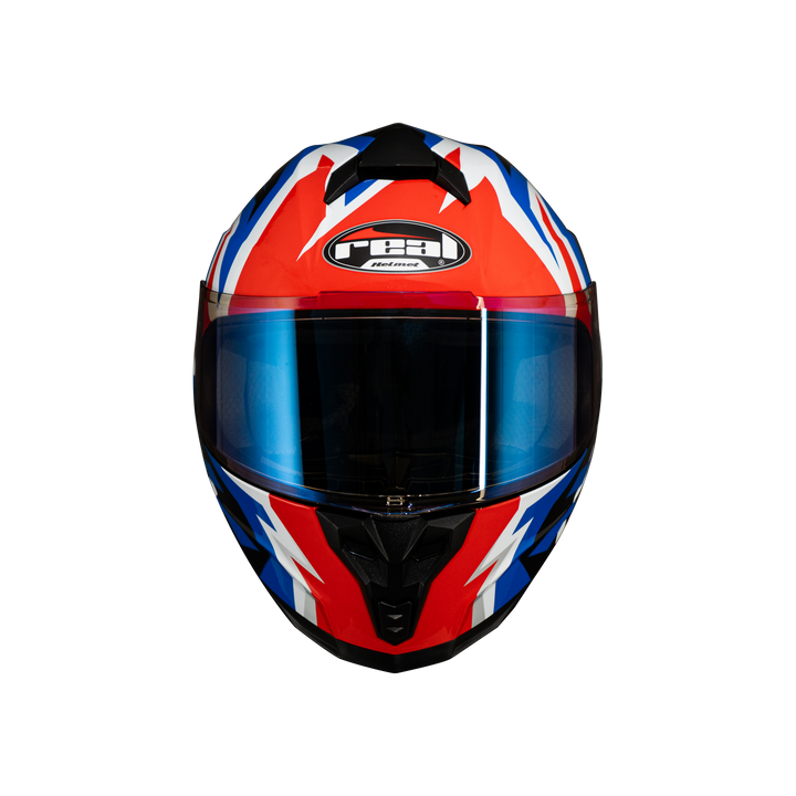 หมวกกันน็อค REAL Helmet Falcon  FireStorm - สีดำน้ำเงินแดง