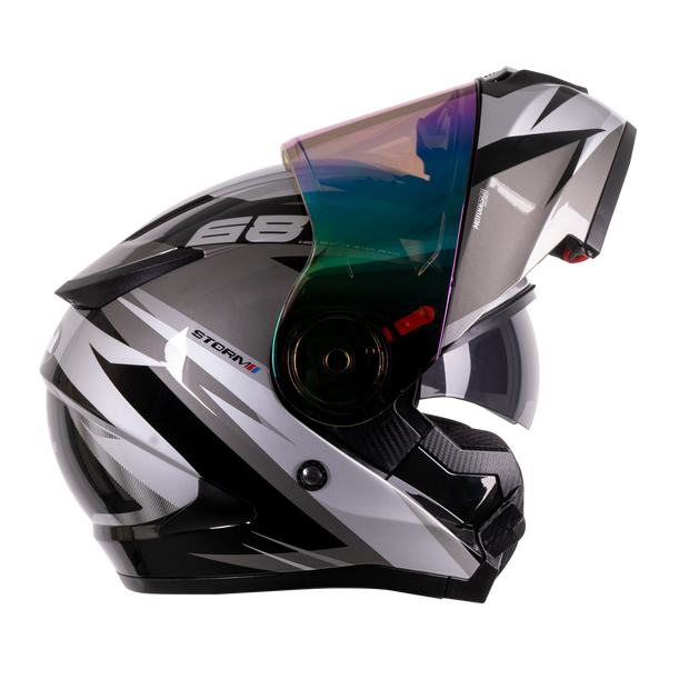 หมวกกันน็อค REAL Helmet STORM Cyclone  เทา ดำ