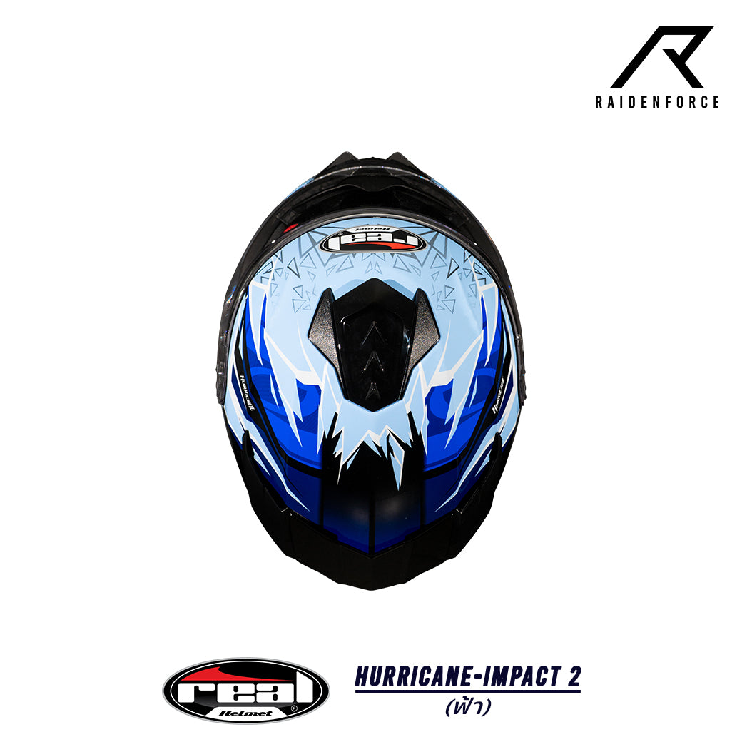 หมวกกันน็อค Real Helmet Hurricane-Impact 2   ฟ้า
