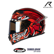 หมวกกันน็อค Real Helmet Thunder Apache สีดำแดง