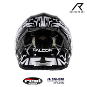 หมวกกันน็อค Real Helmets Falcon-Icon ดำ/ขาว