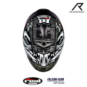 หมวกกันน็อค Real Helmets Falcon-Icon ดำ/ขาว