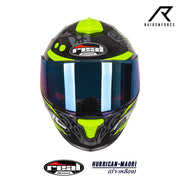 หมวกกันน็อค Real Helmets Hurrican-Maori ดำ/เหลือง