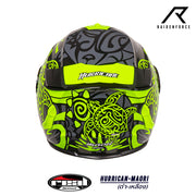 หมวกกันน็อค Real Helmets Hurrican-Maori ดำ/เหลือง