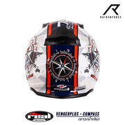 หมวกกันน็อค Real Helmets Vengerplus-Compass ขาว/น้ำเงิน