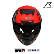 หมวกกันน็อค Sen Helmet Rush Matt red