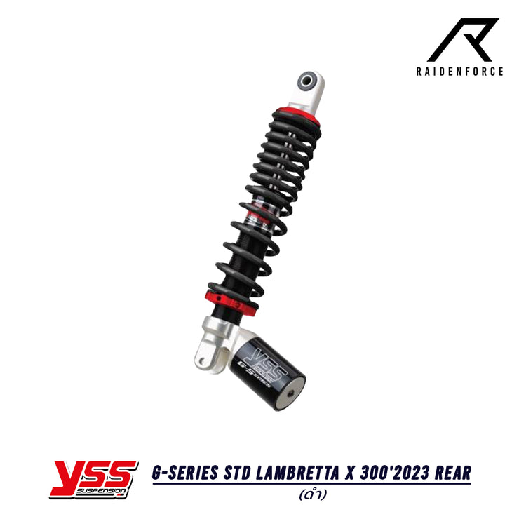 โช้ค YSS G-Series STD Lambretta/X300'23 Rear สีดำ/ดำ