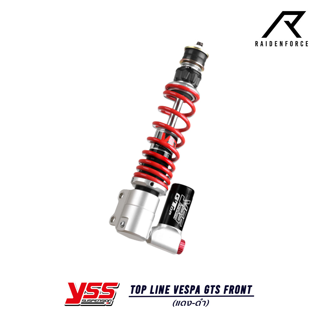 โช้ค YSS Top line Vespa GTS Front สี แดง/ดำ