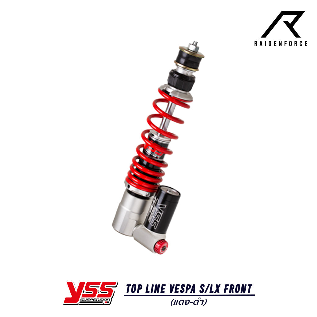 โช้ค YSS Top line Vespa S/LX Front สี แดง/ดำ
