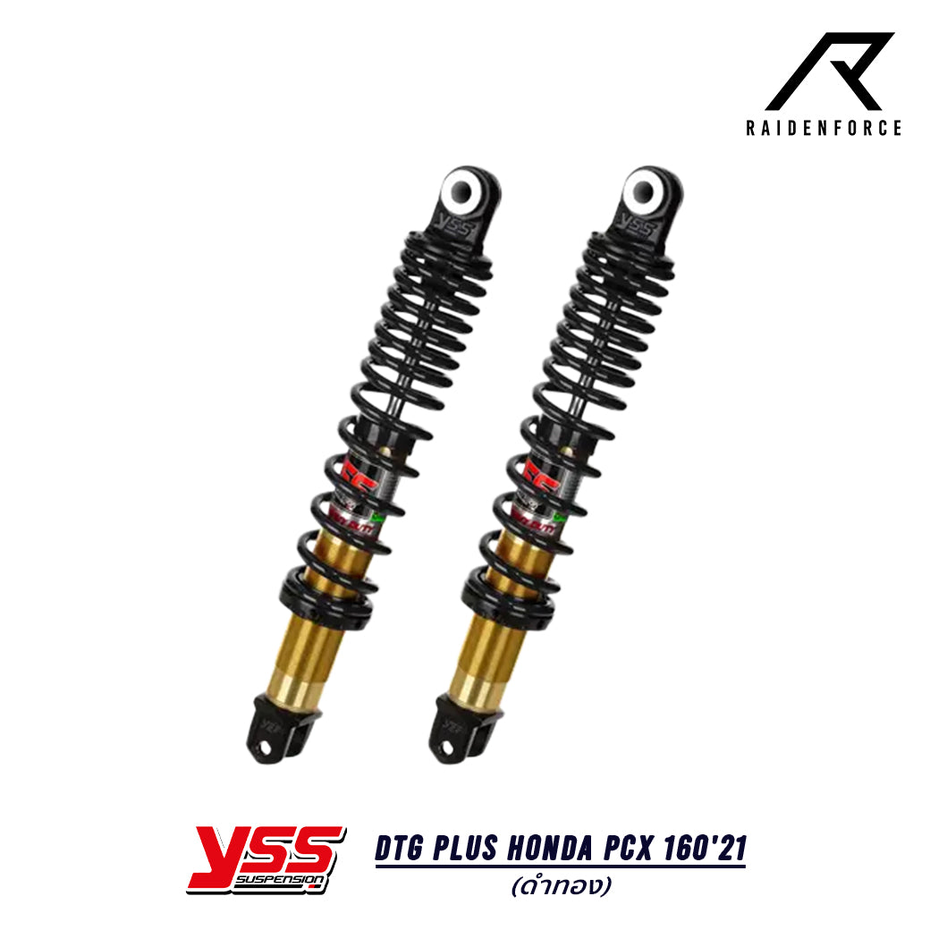 โช้ค YSS DTG PLUS HONDA PCX 160'21  สีดำ/ทอง  TB220-365T-02-38P