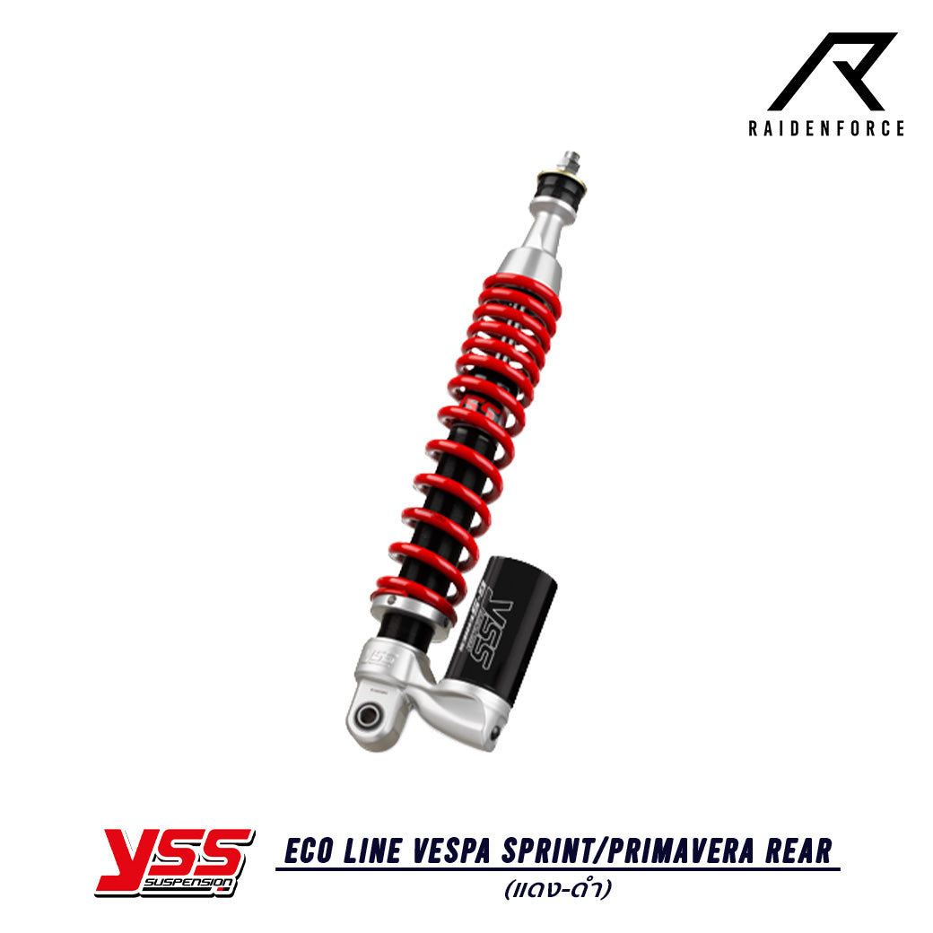 โช้ค YSS ECO Line Vespa Sprint/Primavera Rear สี แดง/ดำ