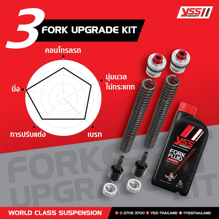 ชุดอัฟเกรดโช้คหน้า YSS Fork Upgrade Kit Honda Wave 125i'13-20