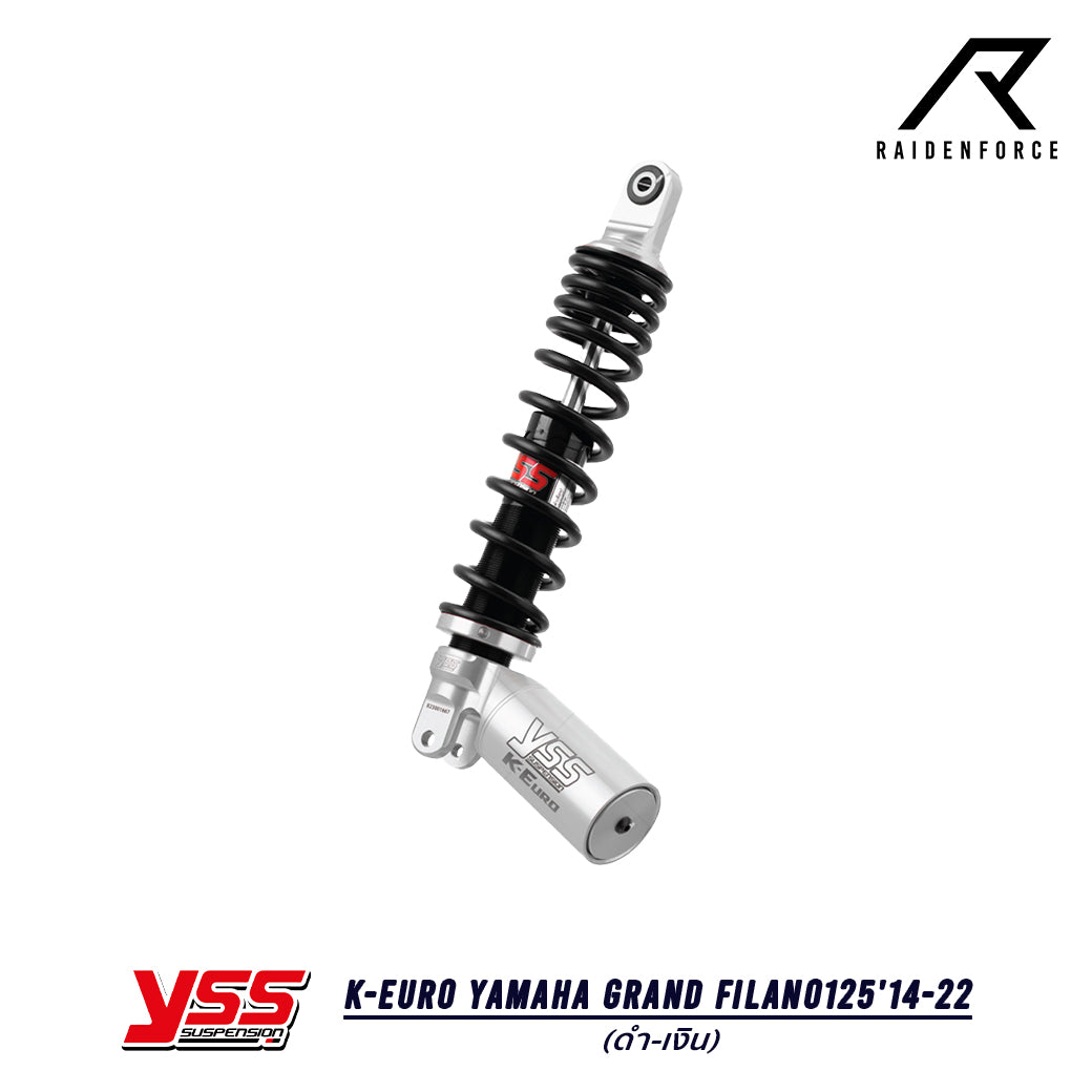 โช้ค YSS K-Euro Yamaha Grand Filano125'14-22  สี ดำ/เงิน