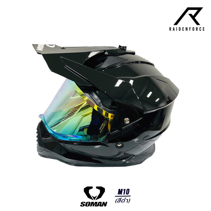 หมวกกันน็อค SOMAN - M10 สีดำ