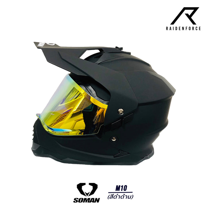 หมวกกันน็อค SOMAN - M10 สีดำด้าน