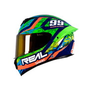 หมวกกันน็อค Real Helmets Thunder Skawad เขียว-ส้ม