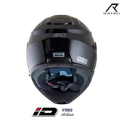 หมวกกันน็อค ID HYBRID สี  พื้น ดำล้วน